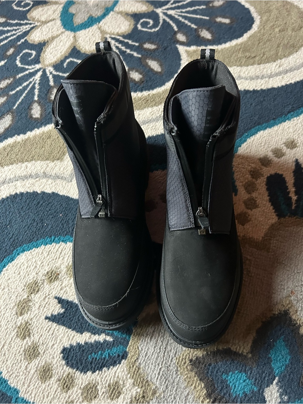 Timberland Black Matte Side-Zip Ankle Booties
